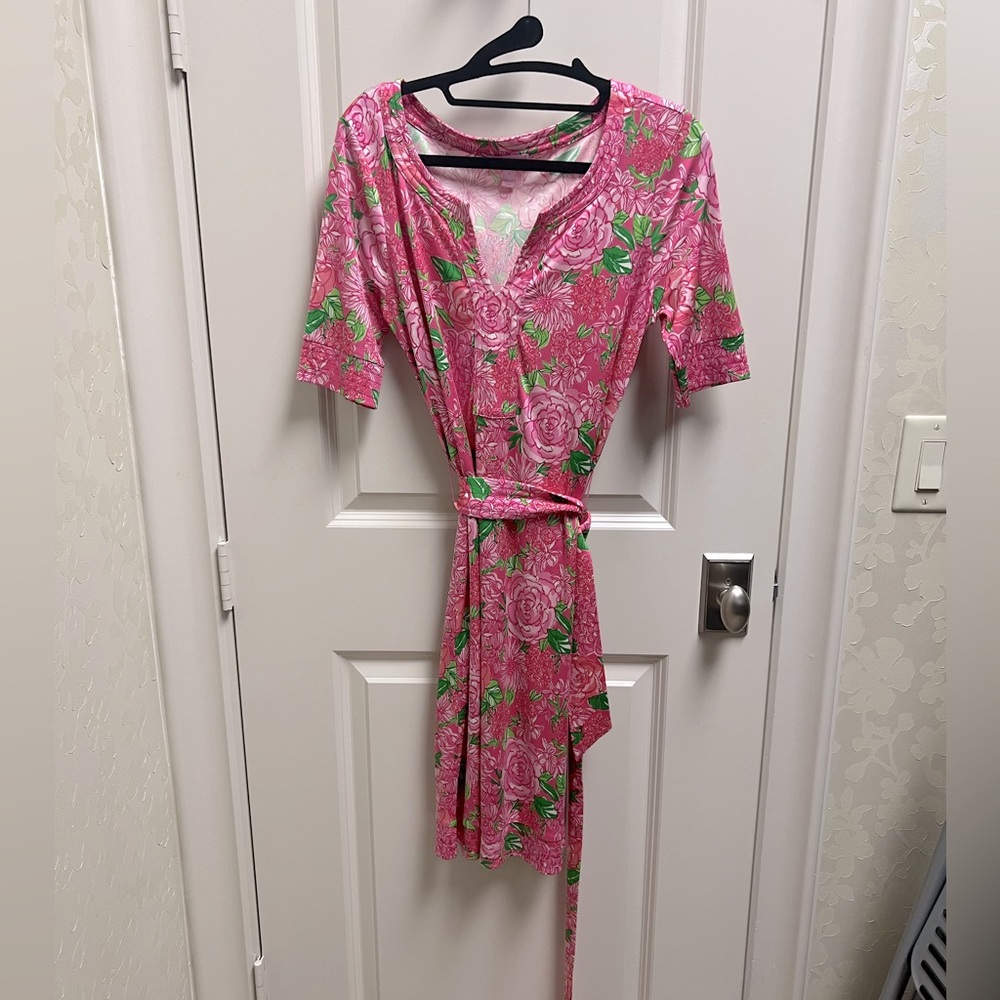 Lily Pulitzer floral pink dress size 4